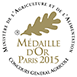 Médaille d'Or 2015 au Concours Général Agricole de Paris